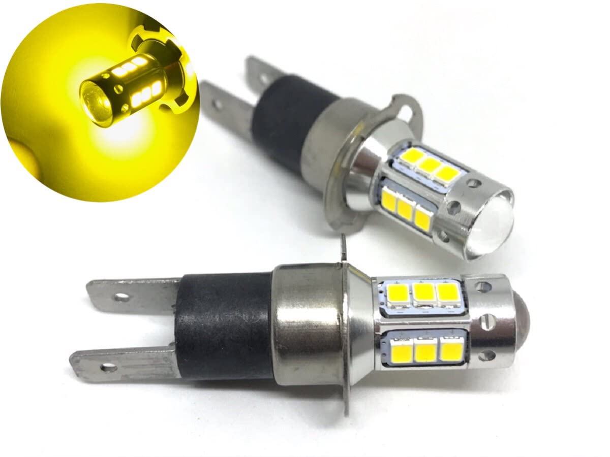 Amazon | LED フォグランプ H3C 左右2個セット 3000k イエロー H3Dにも